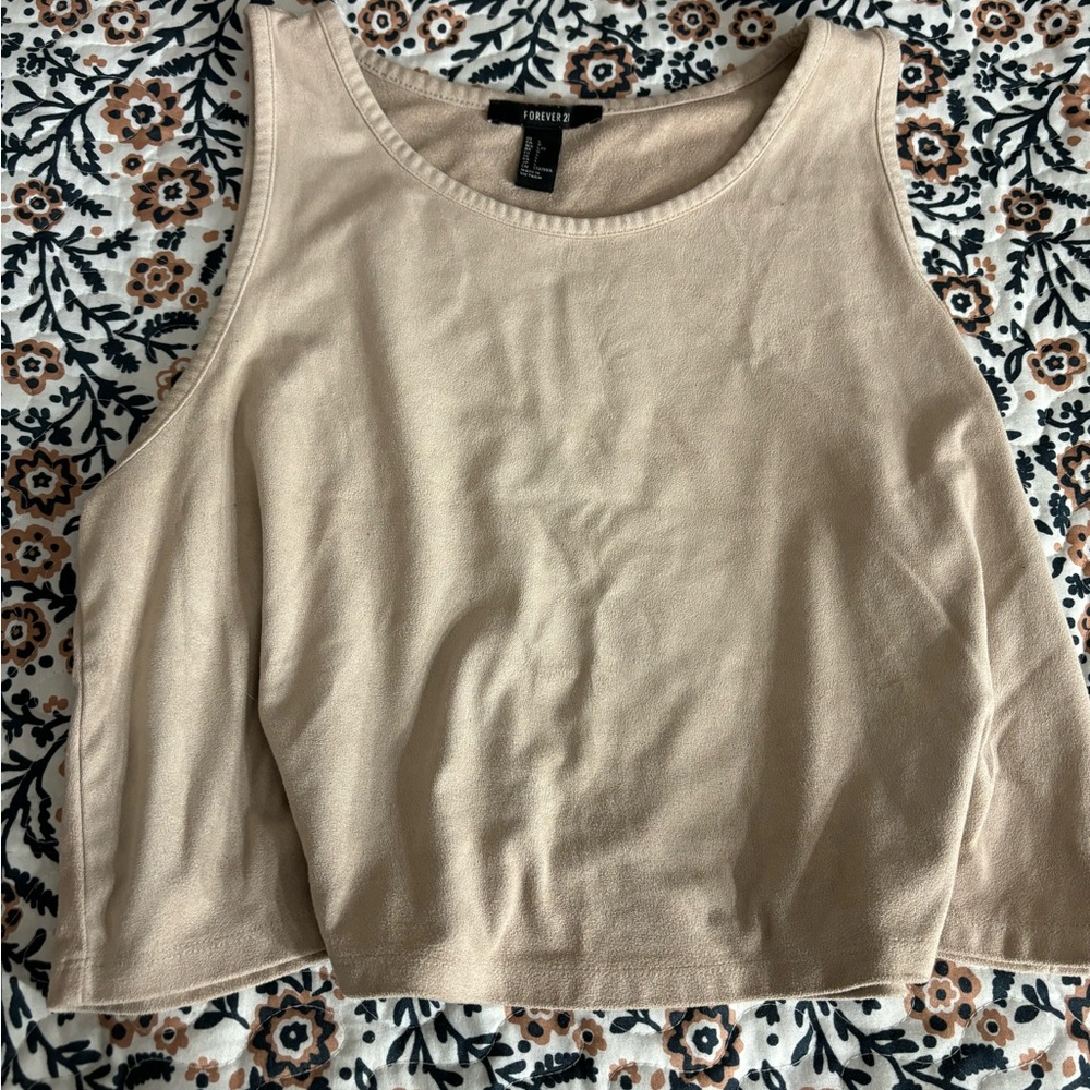 tan crop top
